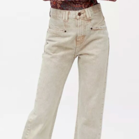 Urban Outfitters BDG Cowboy Jeans in Beige - Picture 1 of 6
